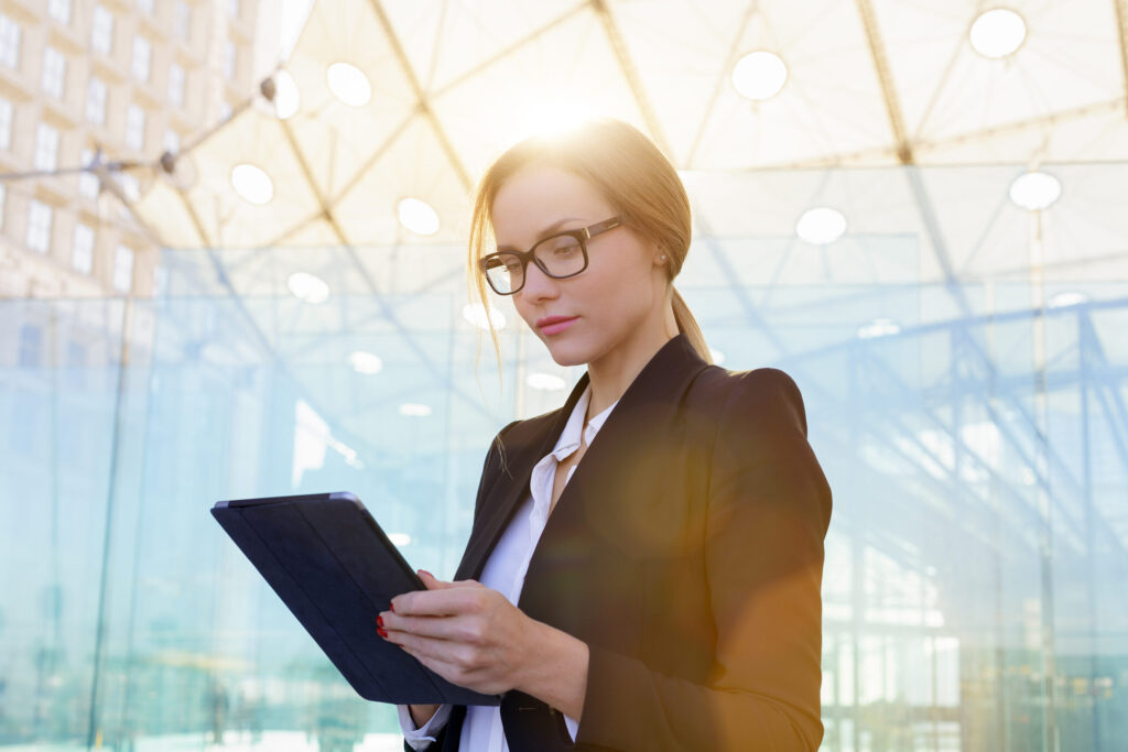 Businesswoman Using A Digital Tablet