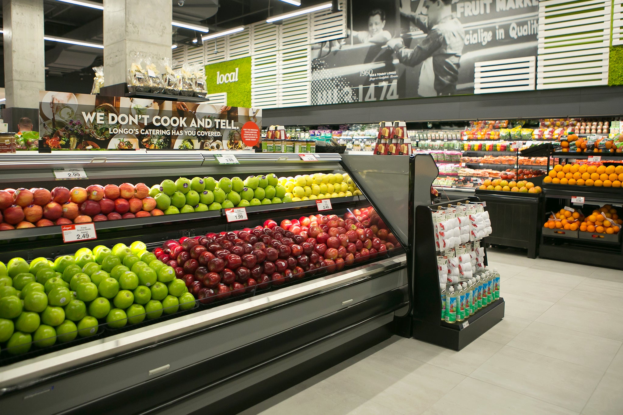 Produce section of a grocery store