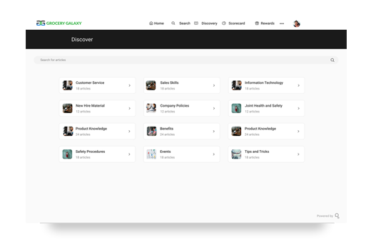 Screenshot of Axonify's centralized learning hub
