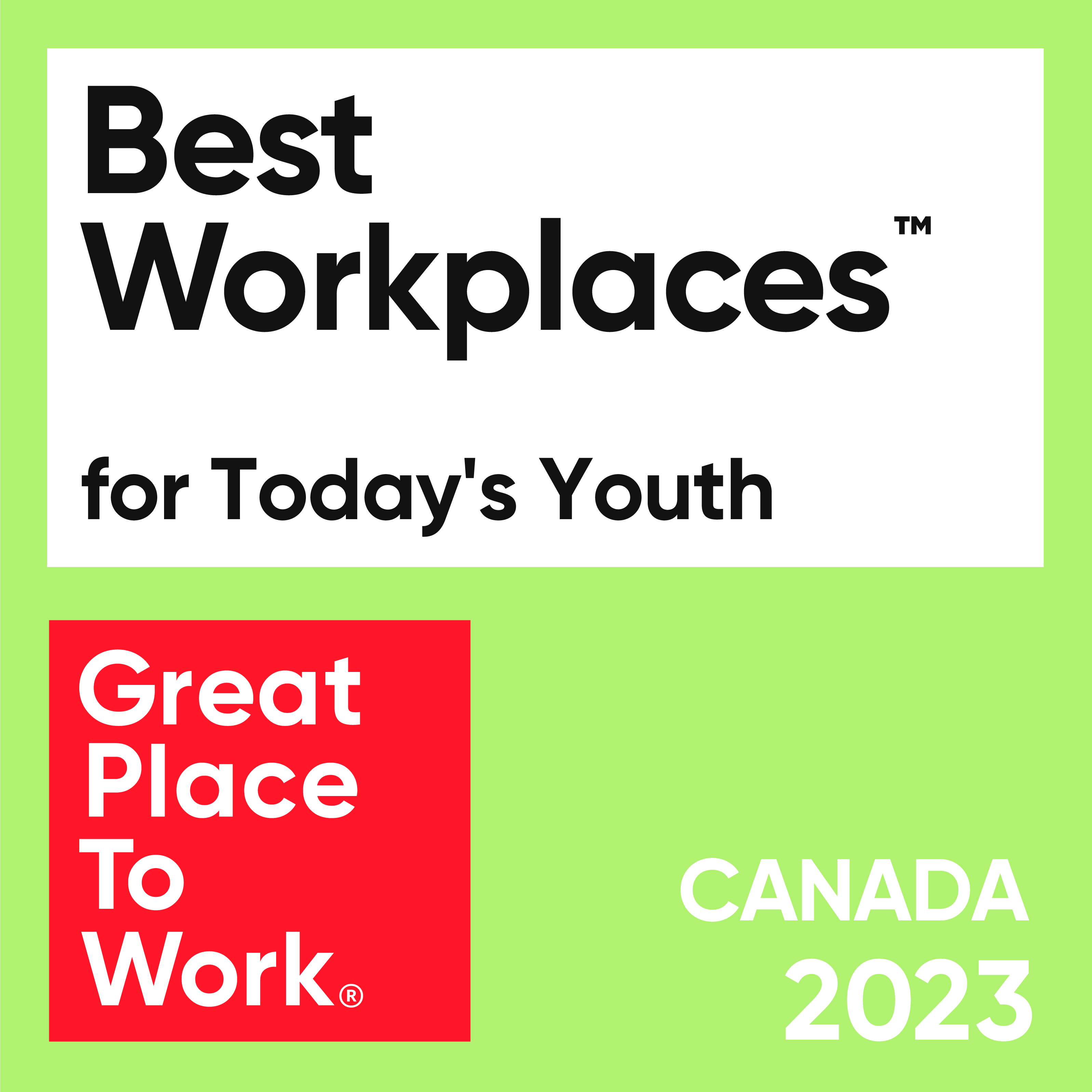 Best Workplaces for Today's Youth 2023