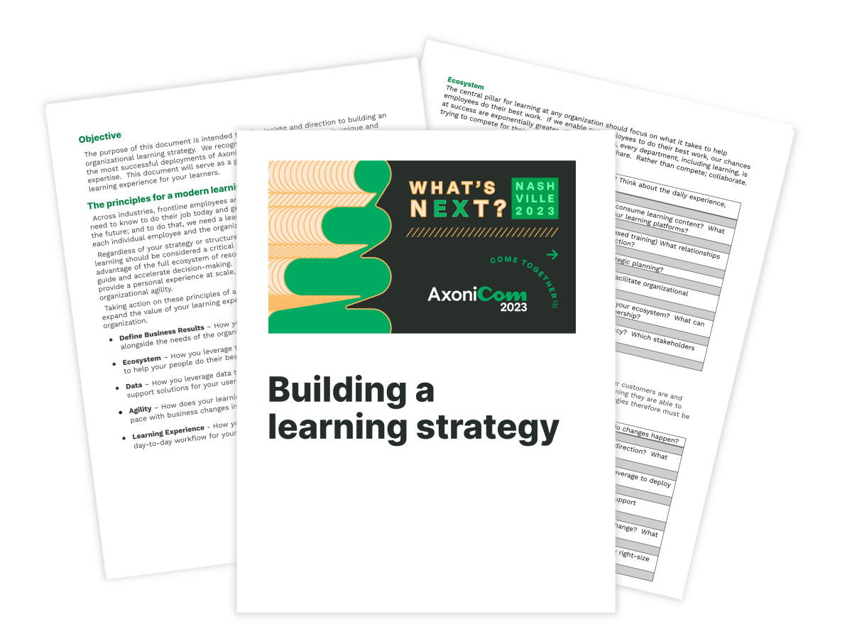 Axonify Learning Strategy Worksheet