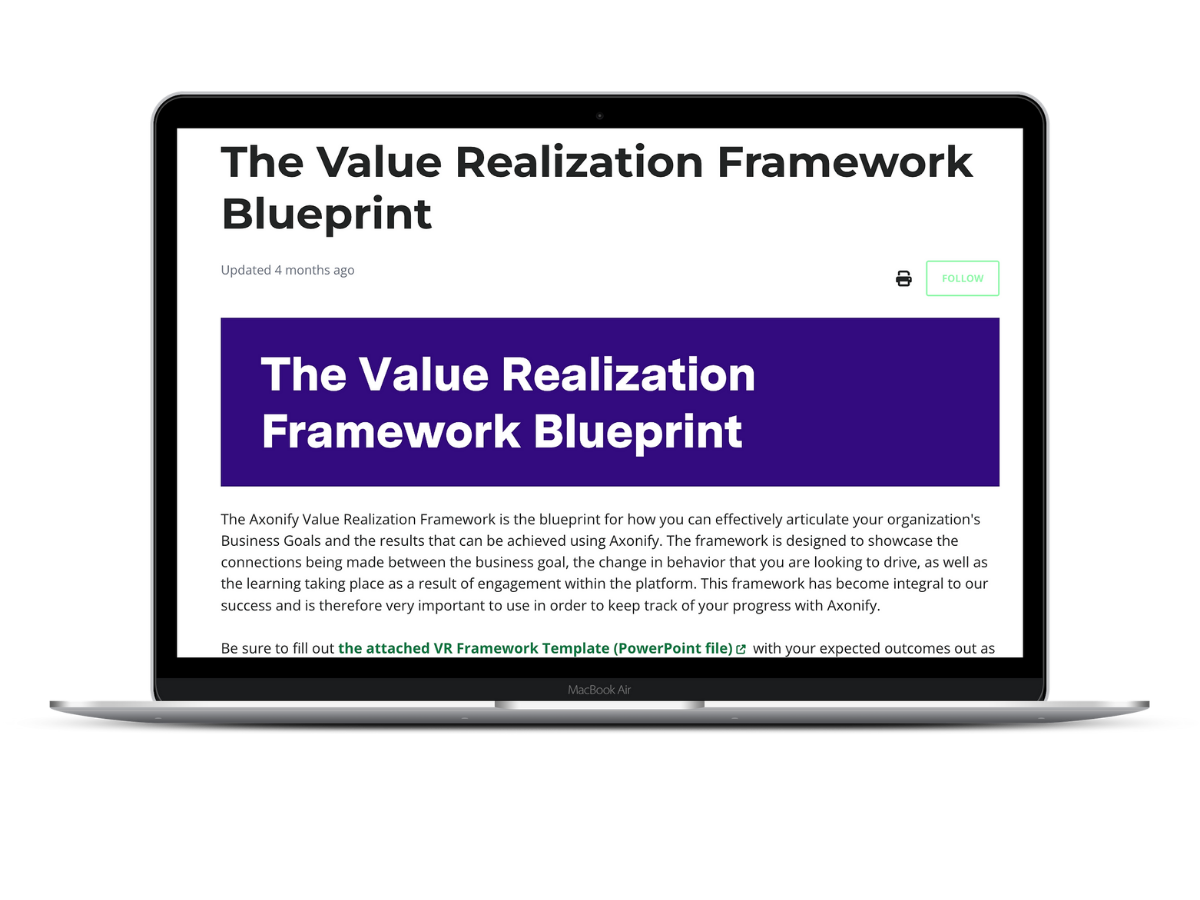 Value Realization Framework Blueprint