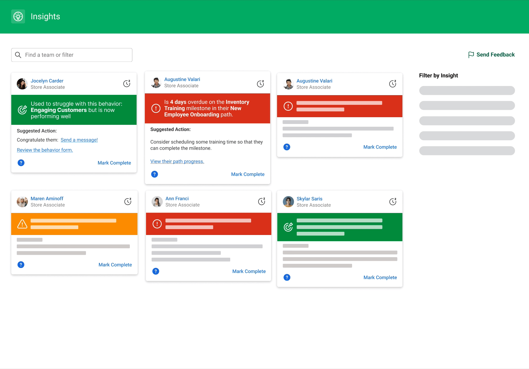 Screenshot of Axonify Insights