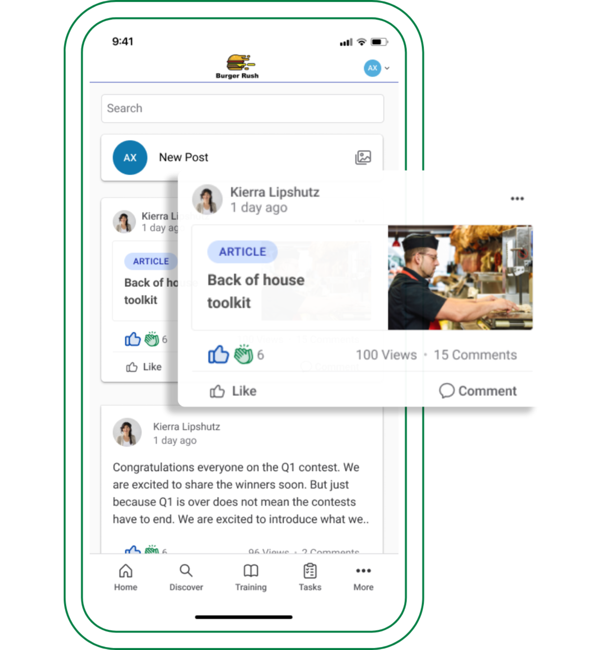 Axonify Home Timeline Screenshot