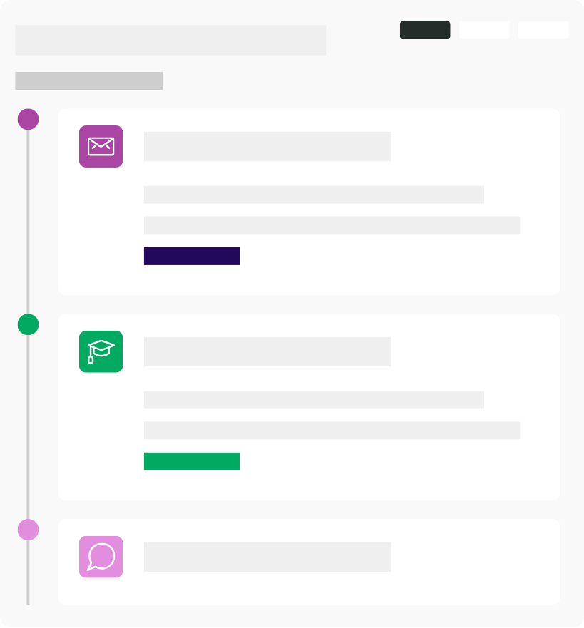 Screenshot of a pre-launch timeline