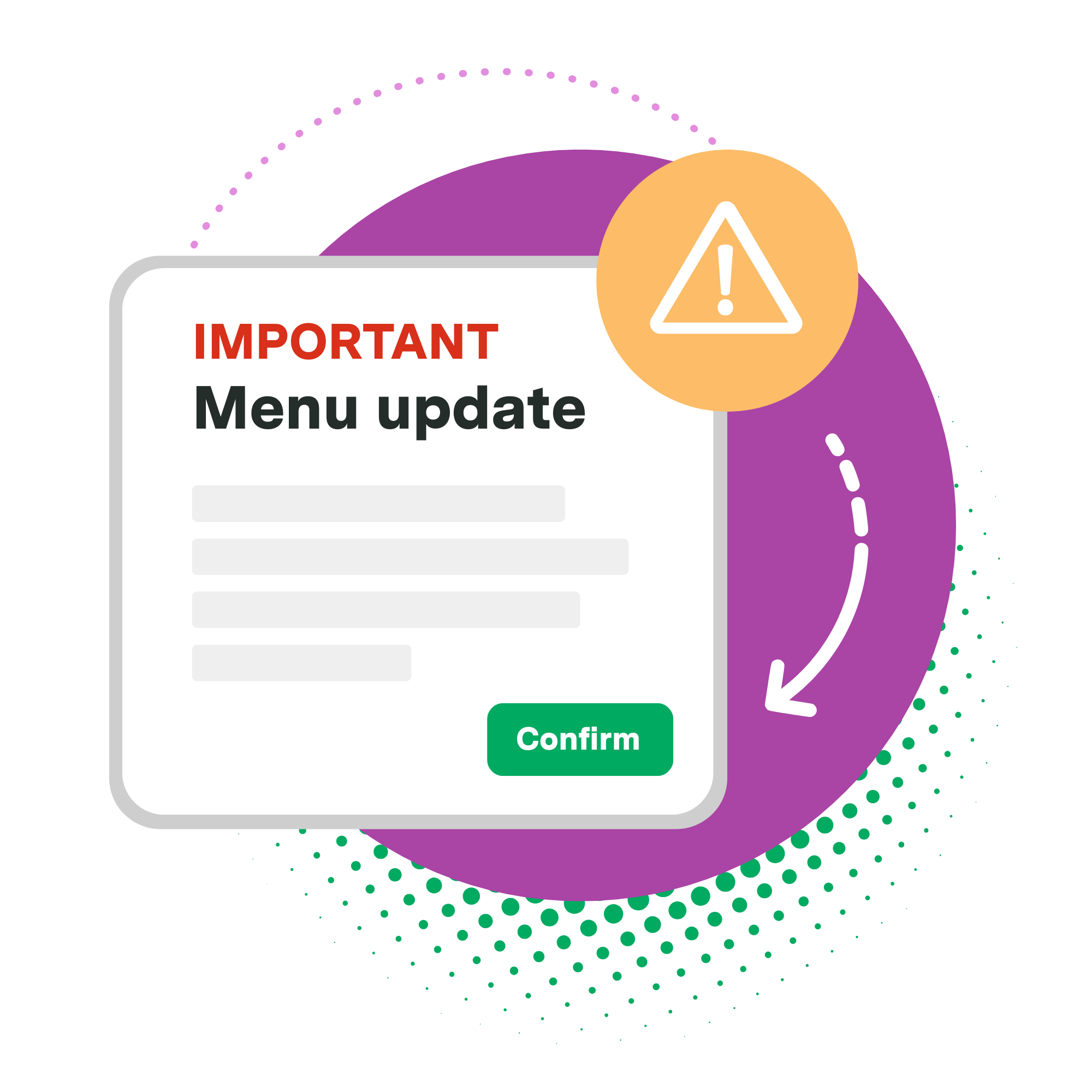 Illustration of a broadcast message in Axonify