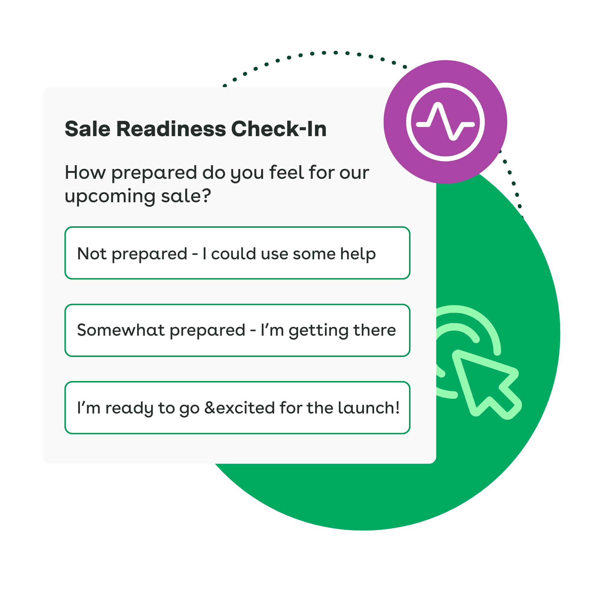 Illustration of the poll feature in Axonify