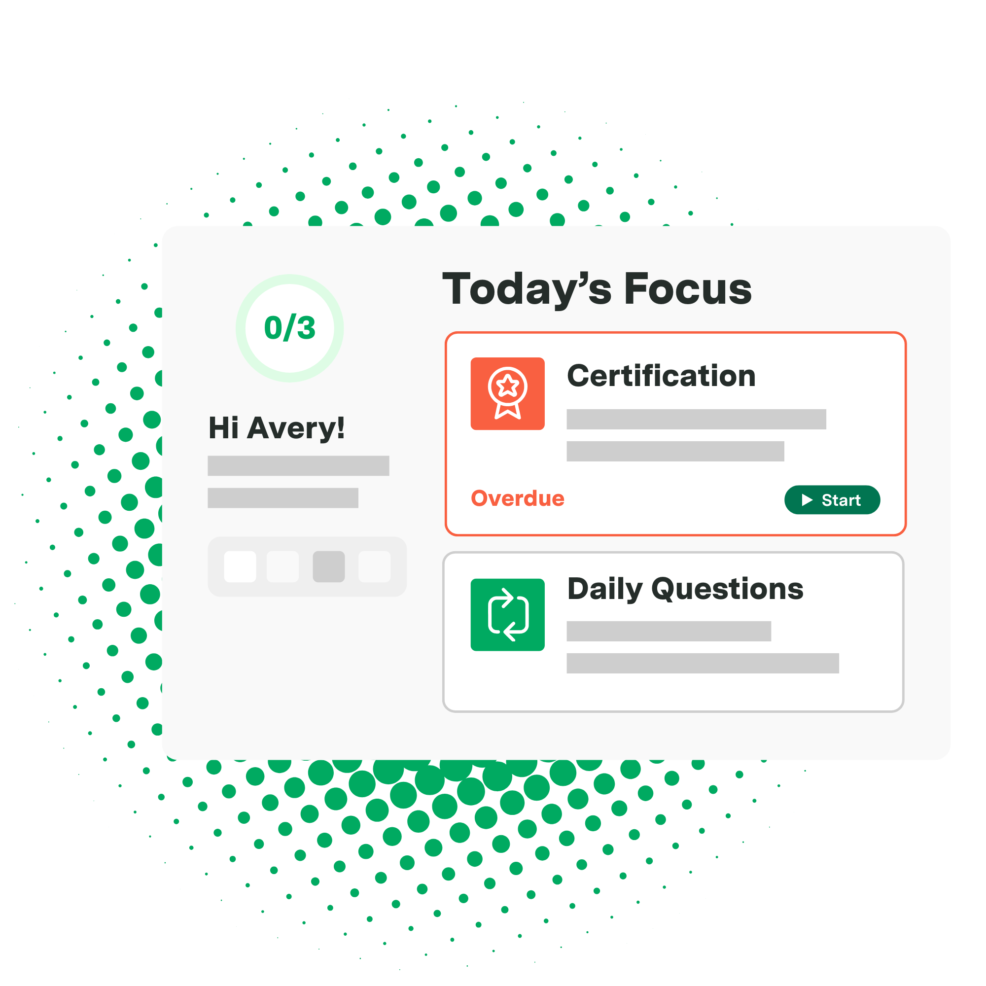 Illustration of an overdue certification in Axonify