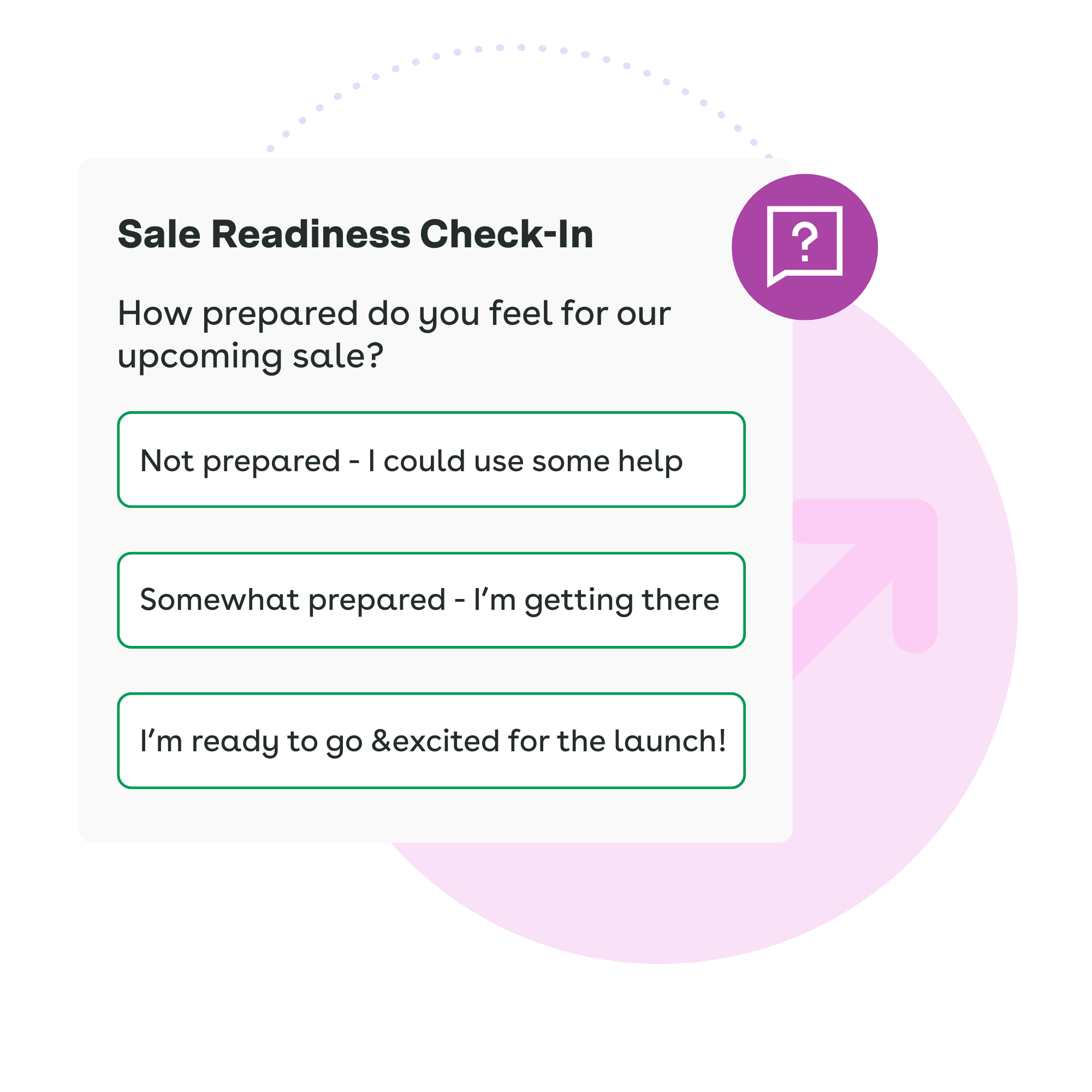 Illustration of a poll to employees in Axonify