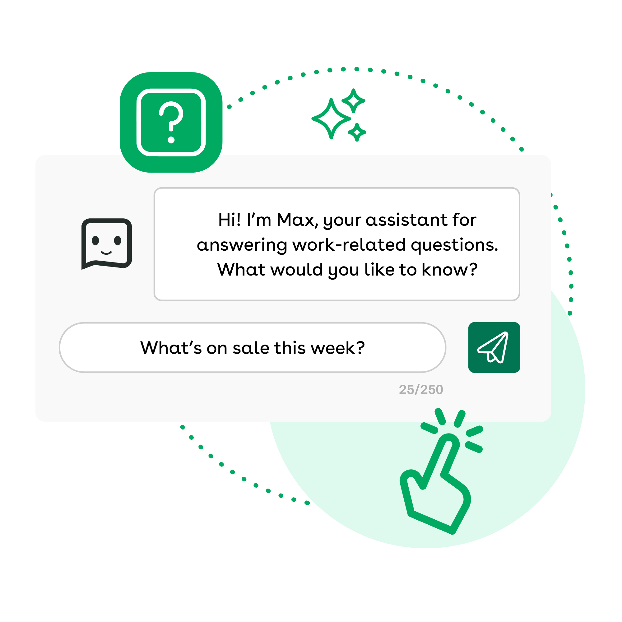 Illustration of AI-powered guidance in Axonify