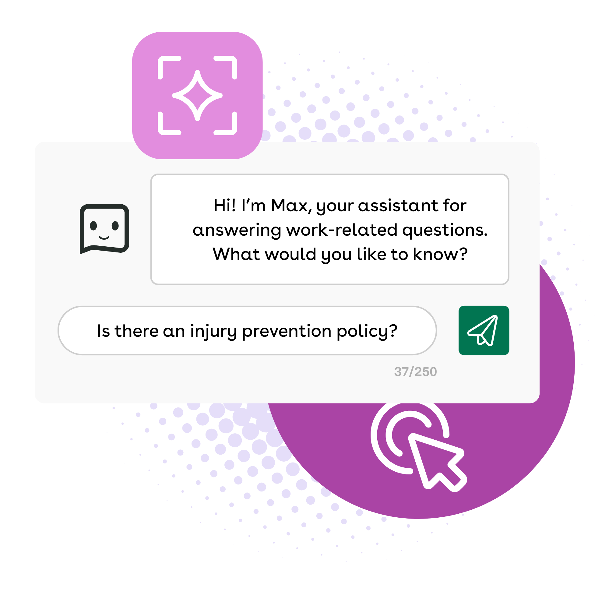 Illustration of AI-powered chat in Axonify