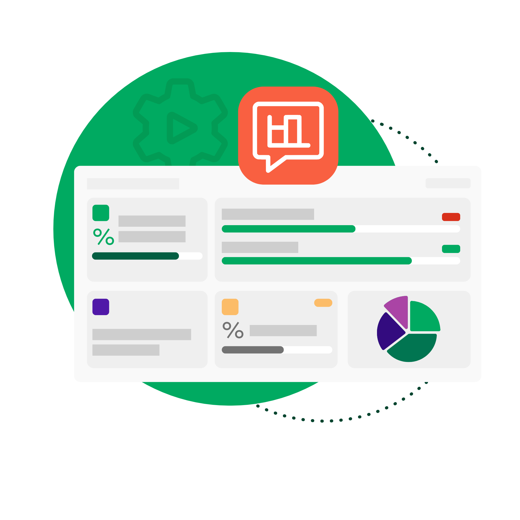 Illustration of campaign reporting in Axonify