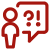 Icon of a confused customer