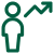 Icon showing a person and an up arrow