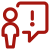 Icon of a person with an exclamation mark
