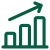 Icon showing a chart with an up arrow
