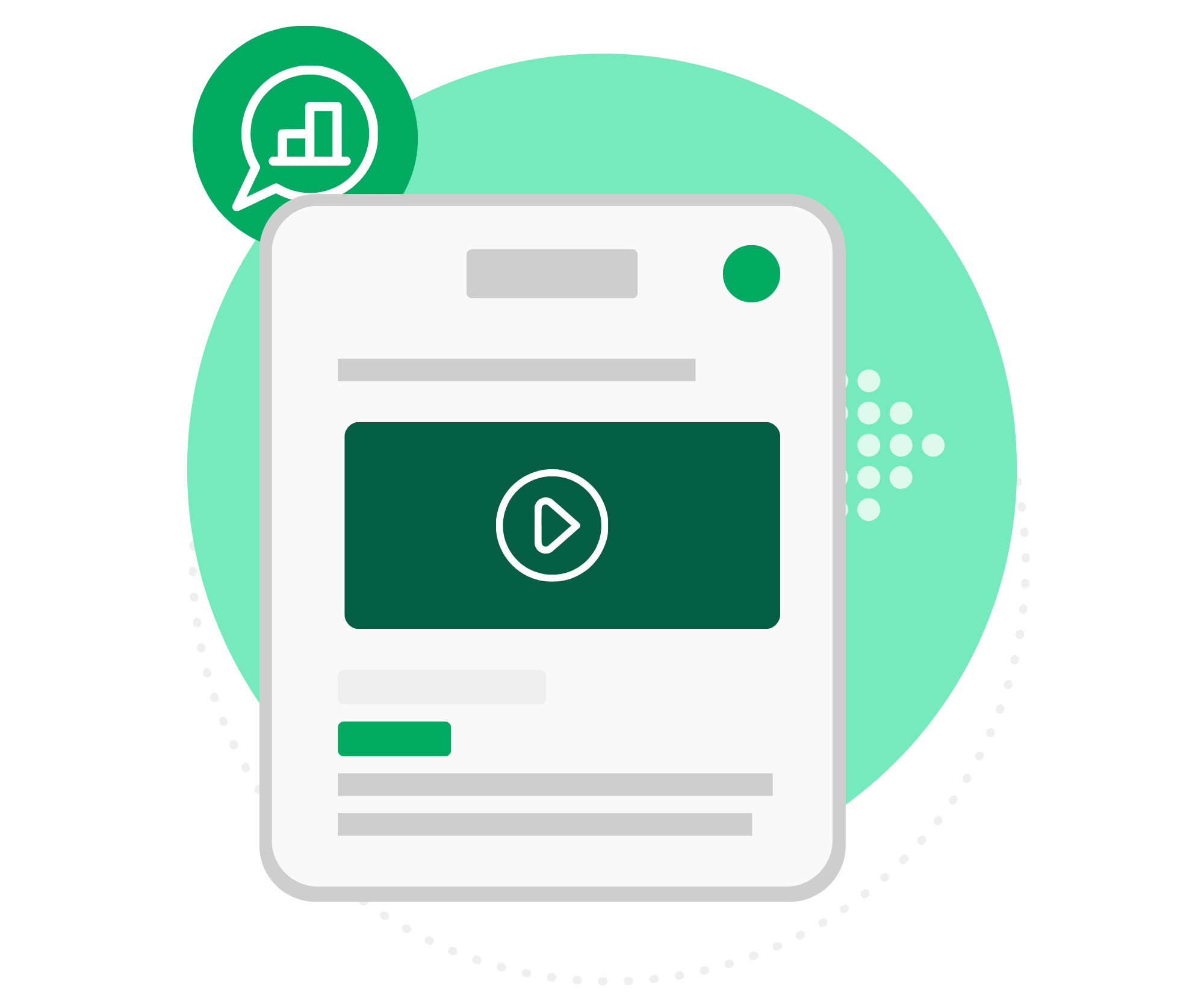 Illustration of a broadcast message in Axonify