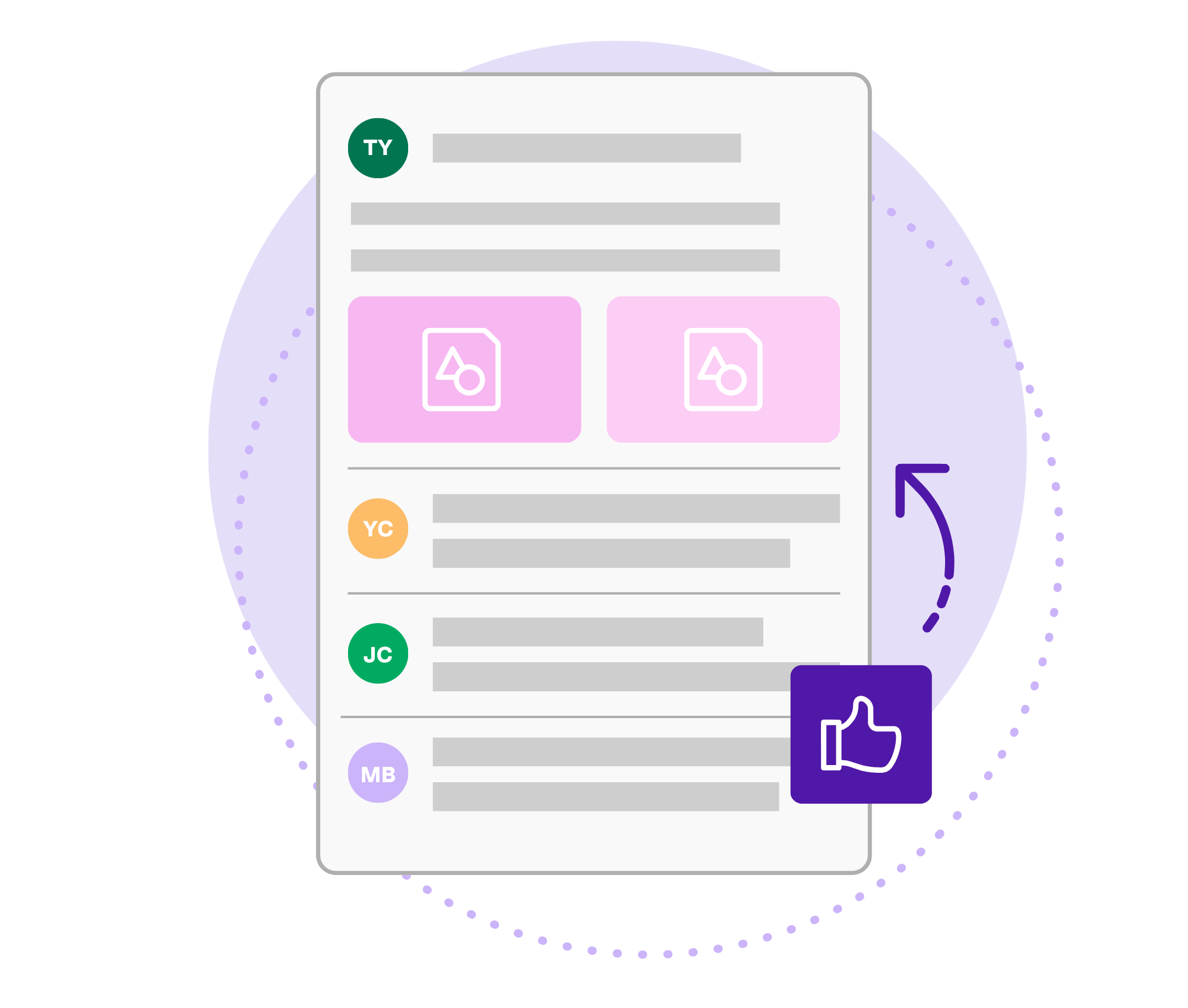 Illustration of channel messages in Axonify