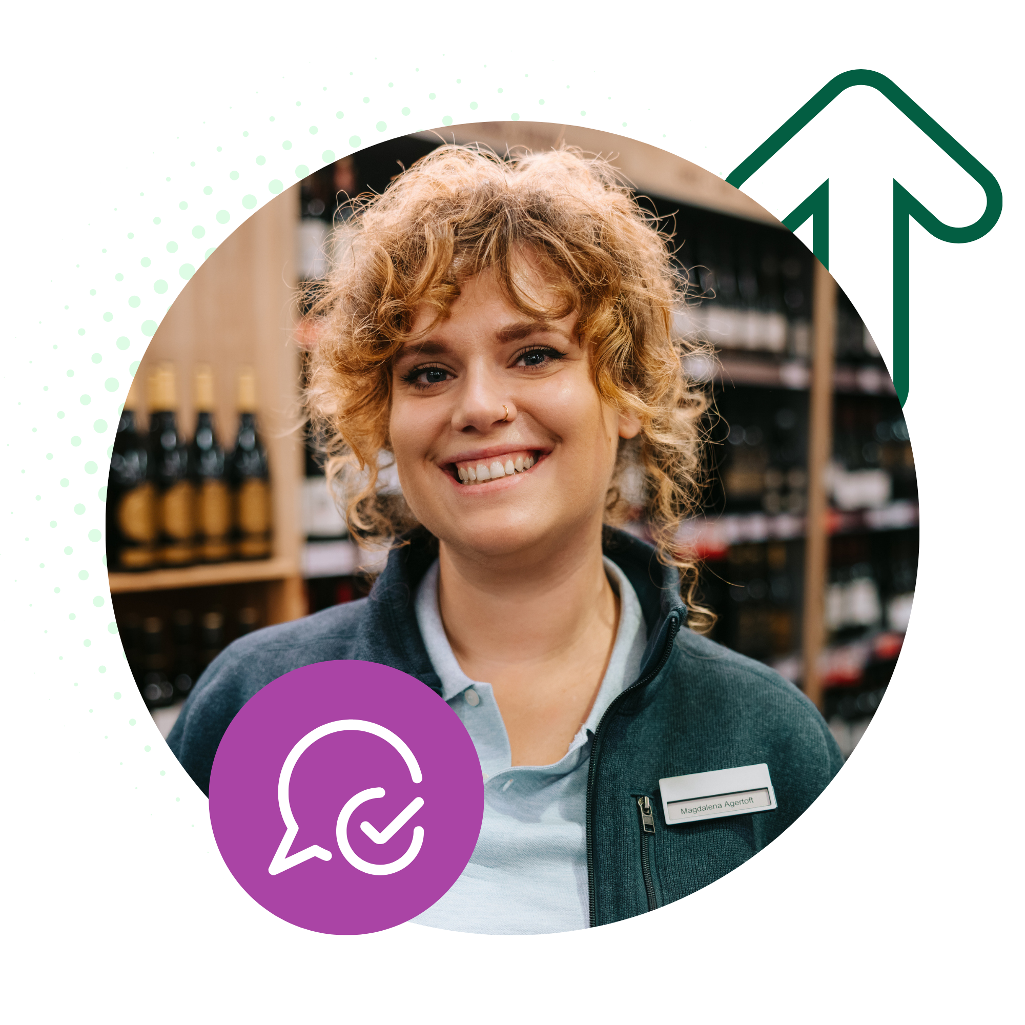 Photo of a store associate smiling at the camera