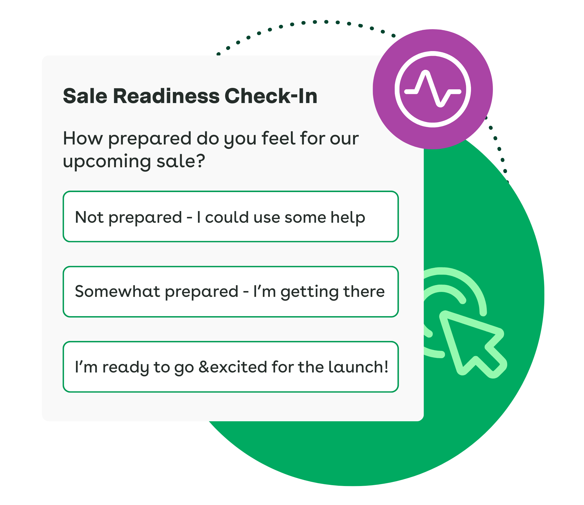 Illustration of a poll in Axonify to gauge frontline readiness