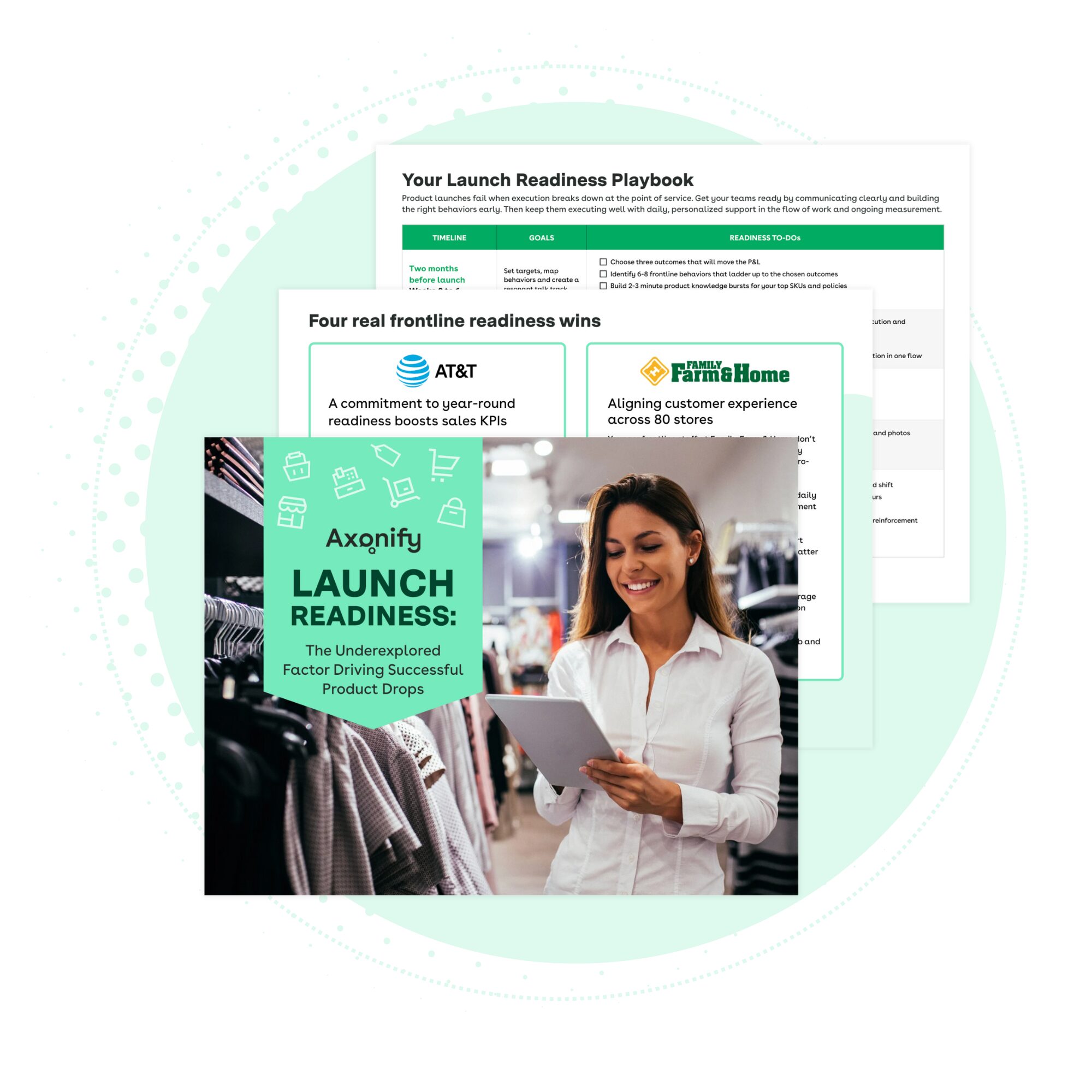 Cover of the white paper showing a retail associate looking at the tablet and smiling