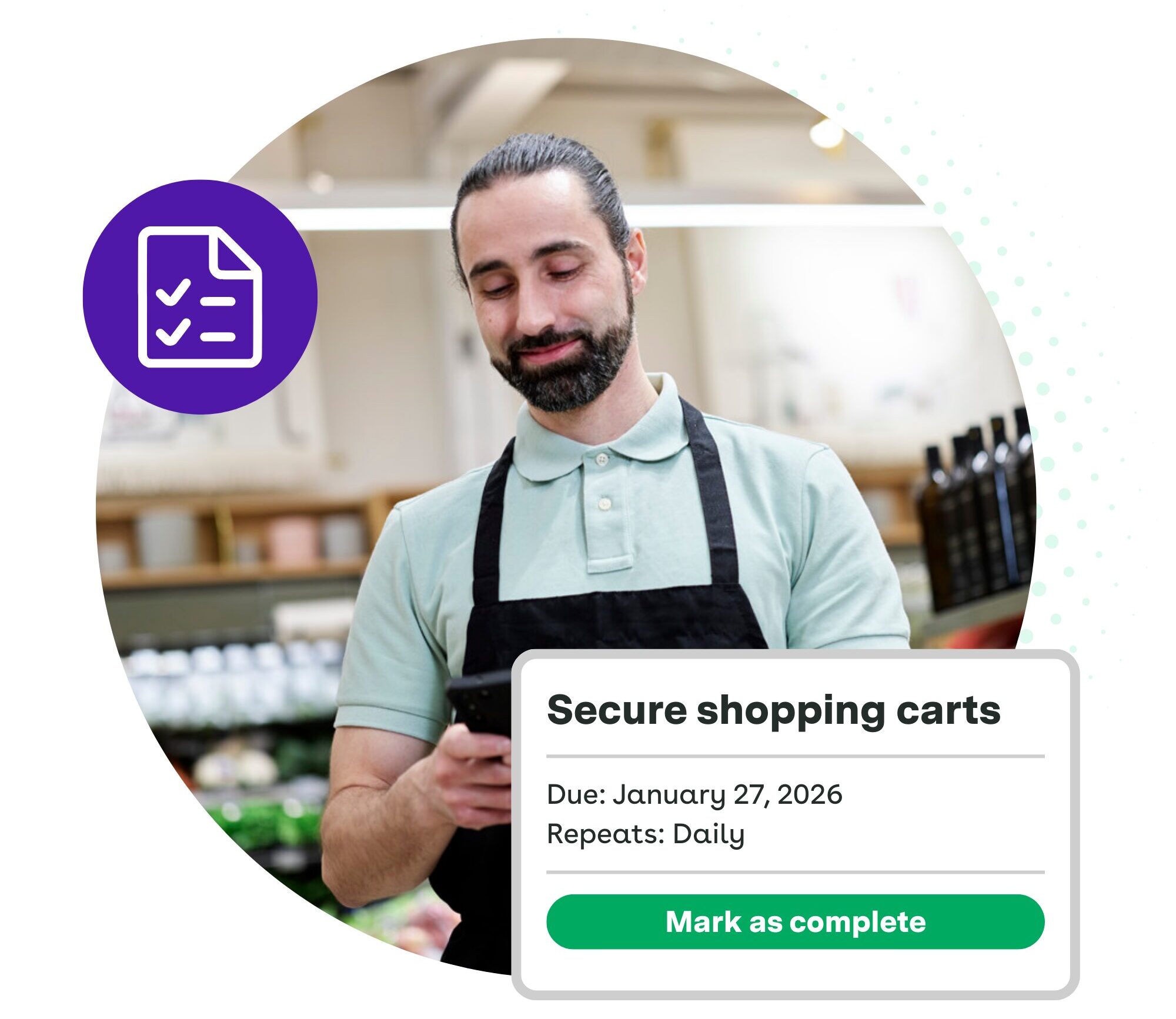 Illustration of a recurring task in Axonify