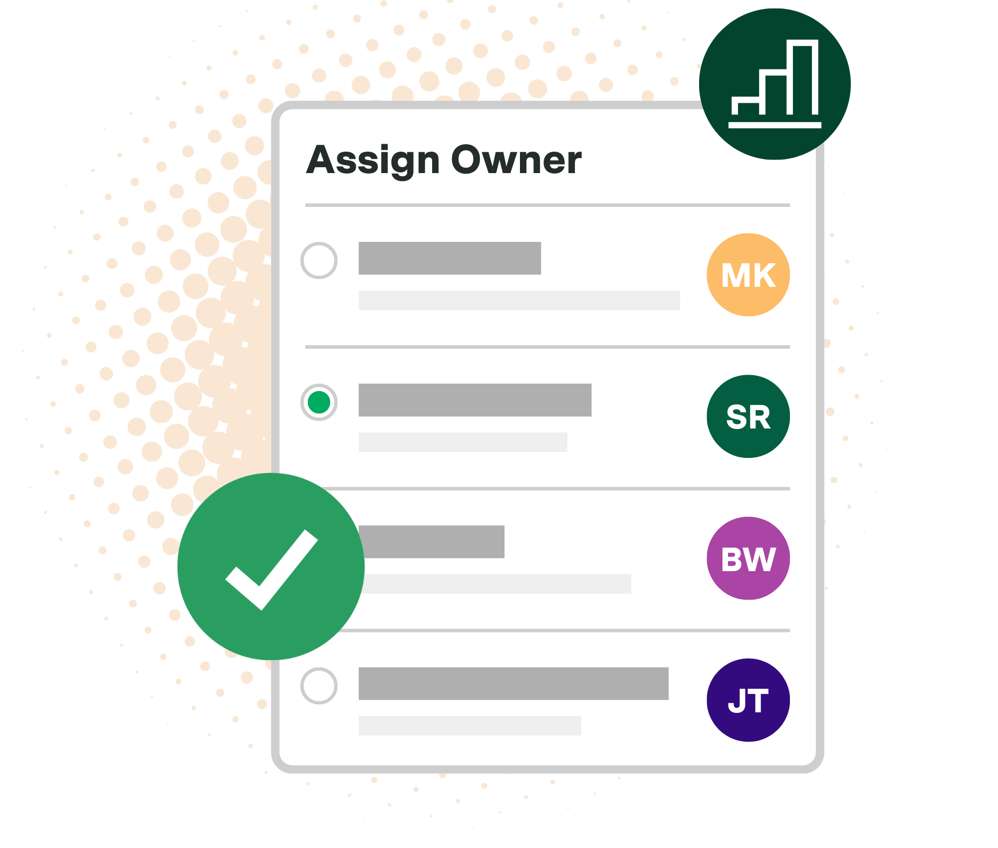 Illustration of the task assignment feature in Axonify