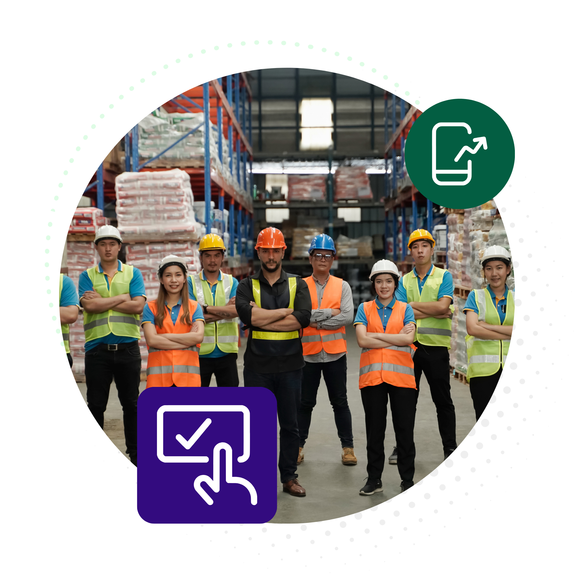 Frontline warehouse team improving performance and readiness