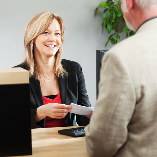 Female Retail Banking Employee Aspect Ratio 1 1